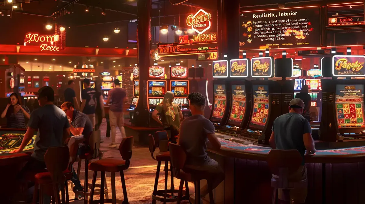 Modernes Casino Interieur mit eleganter Spielatmosphare